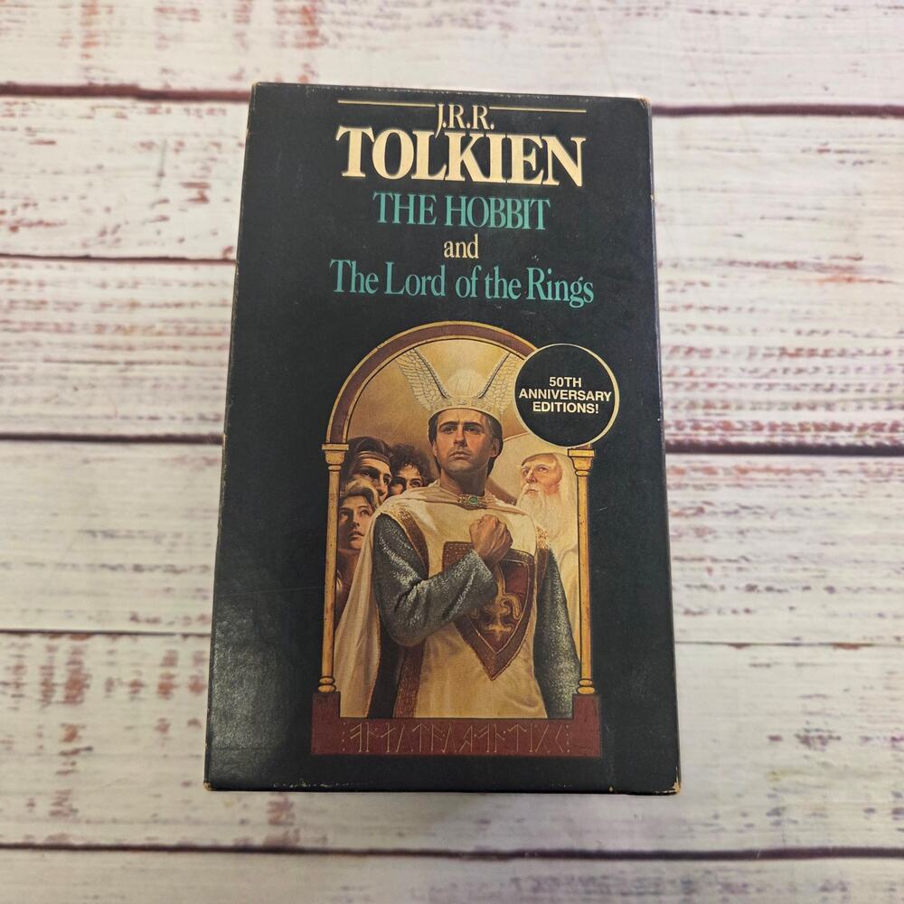 J.R.R. Tolkien The Hobbit Lord of the Rings 50th Anniversary 4 Book Box Set